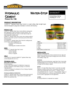Rutland Water Stopper Hydraulic Cement - Tub