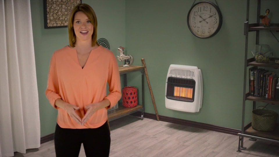 thumbnail video image 2 of Dyna-Glo 18,000 BTU Natural Gas Infrared Vent Free Wall Heater, 2 of 7