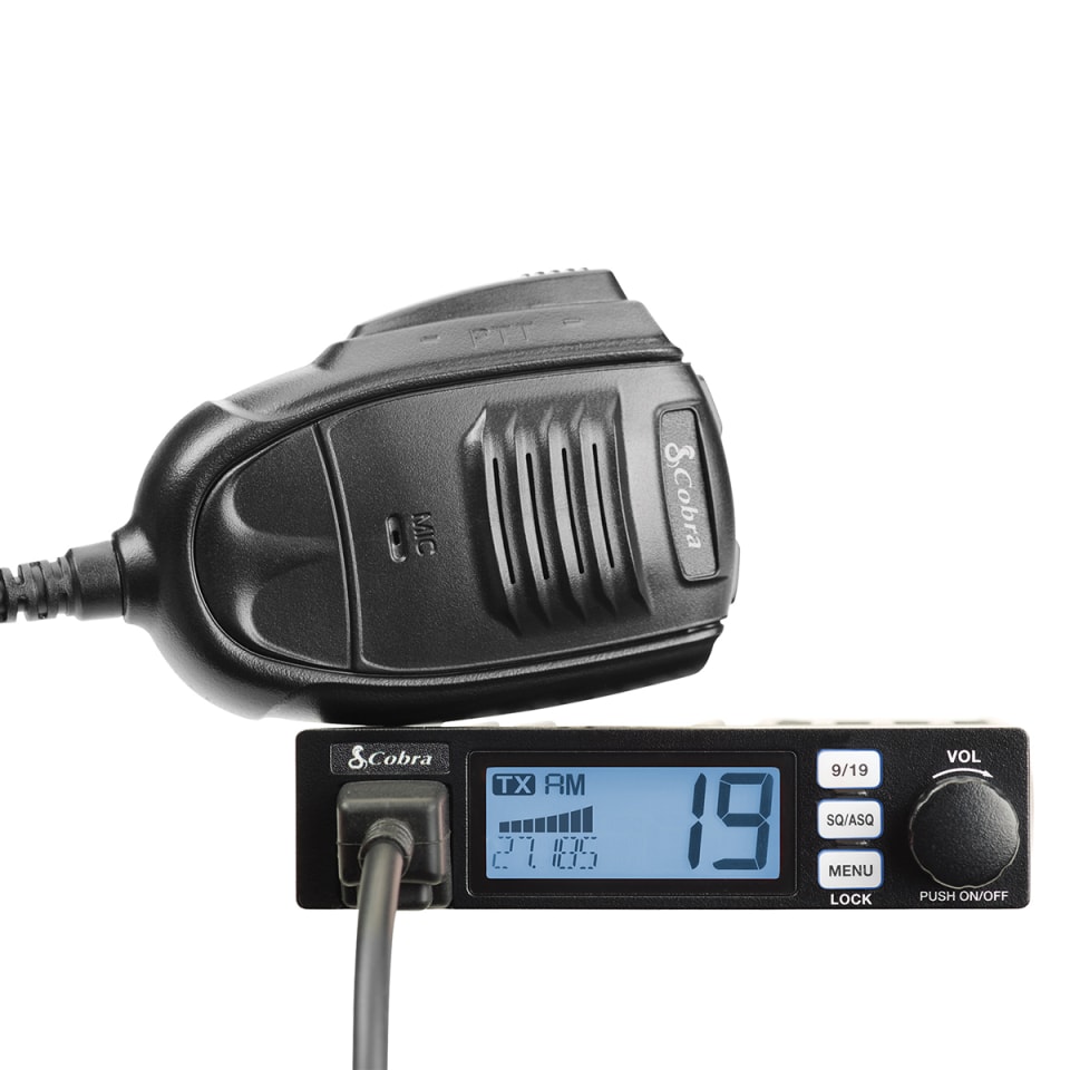 thumbnail video image 2 of Cobra 19 MINI Ultra Compact Full-Featured Recreational CB Radio, 40 Channels, Instant Channels 9/19, 2 of 10