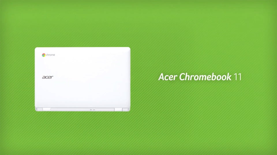 thumbnail video image 2 of Acer Chromebook 11 CB3-132-C4VV 11.6" LCD Chromebook - Intel Celeron N3060 Dual-core (2 Core) 1.60 GHz - 4 GB DDR3L SDRAM - 16 GB Flash Memory - Chrome OS - 1366 x 768 - ComfyView, In-plane Switc, 2 of 9