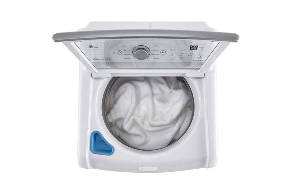 WT7150CW in White by LG in Bangor, ME - 5.0 cu. ft. Mega Capacity Top Load  Washer with TurboDrum™ Technology