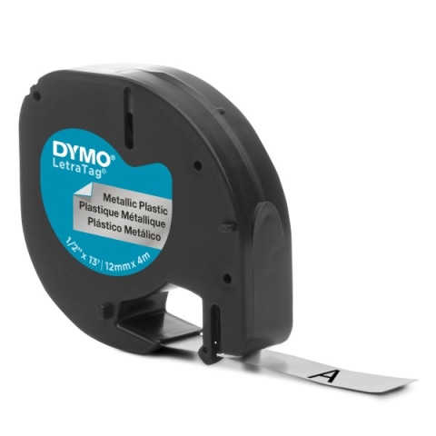Dymo Black On White Letratag Labels - 12 x 4mm