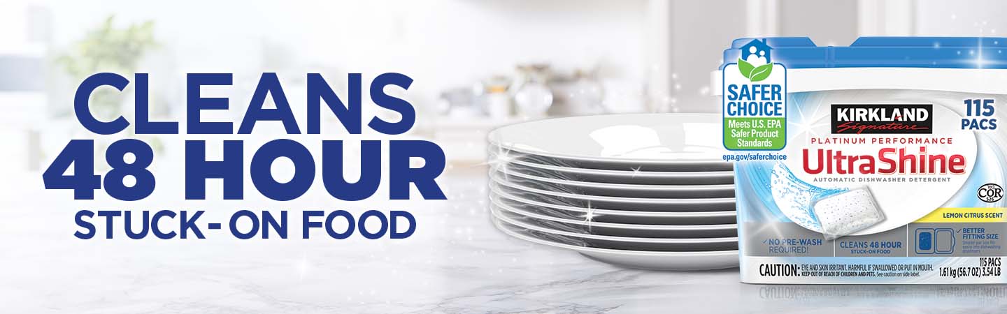 kirkland ultrashine dishwasher pacs