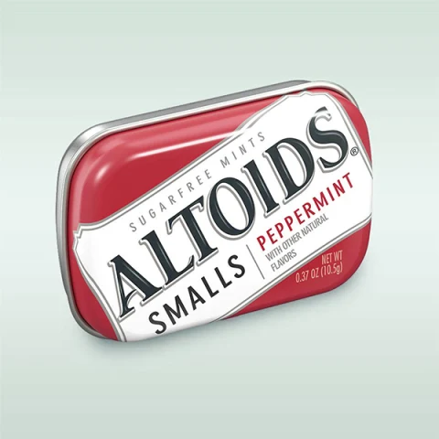 ALTOIDS Classic Peppermint Breath Mints Hard Candy, 1.76 oz Tin