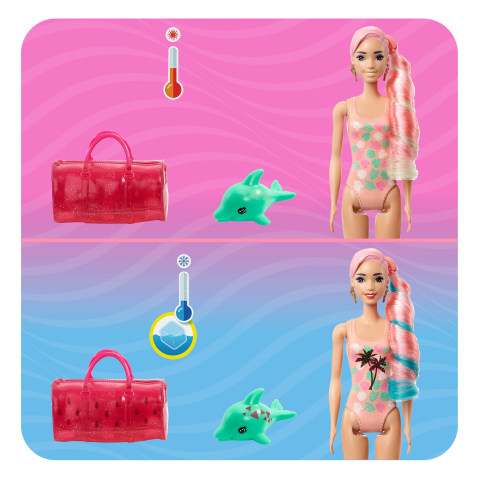 Barbie Color Reveal Foam! Doll, Strawberry Scent, 25 Surprises For Kids 3  Years & Older 