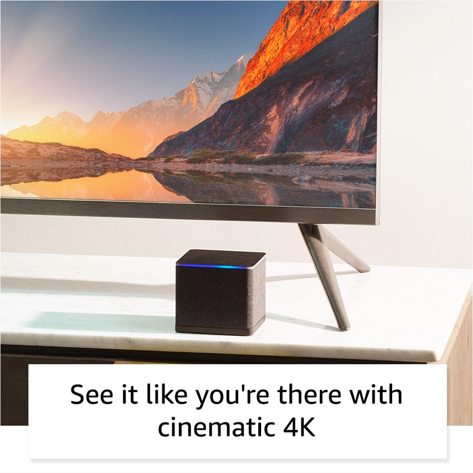 Amazon Fire TV Cube 3rd Gen with AI powered Fire TV Search, Hands
