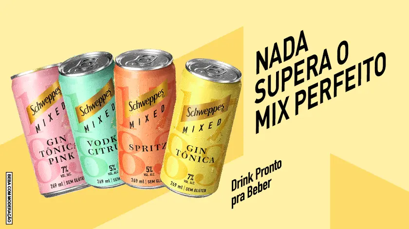 Bebida Mista Alcoólica Gaseificada Spritz Schweppes Mixed Lata