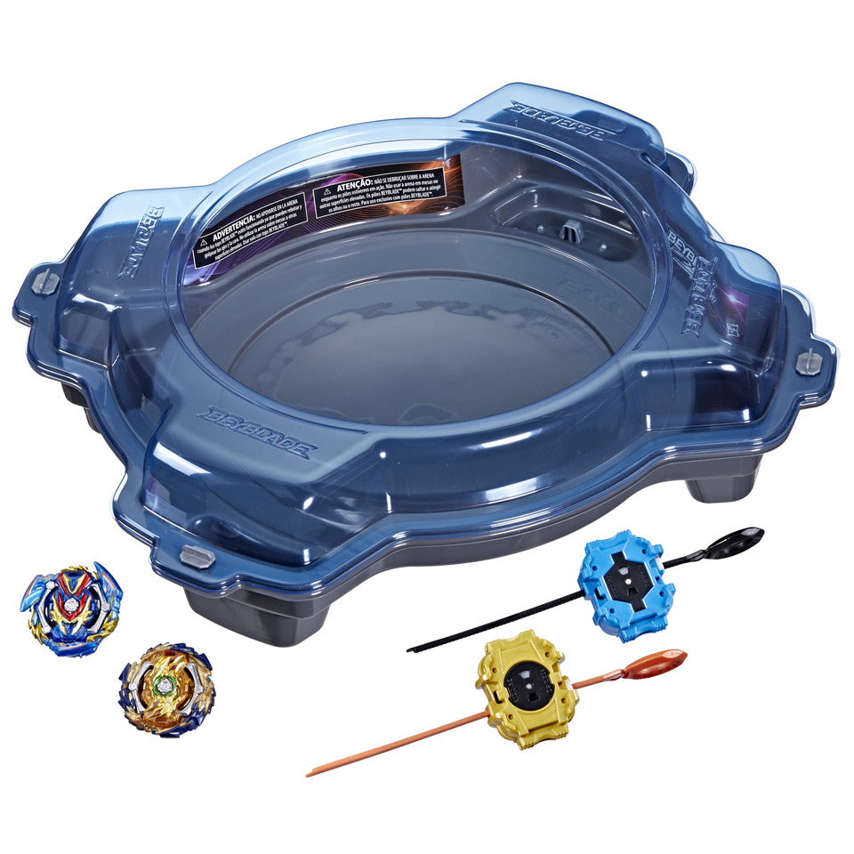 thumbnail video image 6 of Beyblade Burst QuadDrive Beystadium Battling Top Set Kids Toy for Boys and Girls, 6 of 8