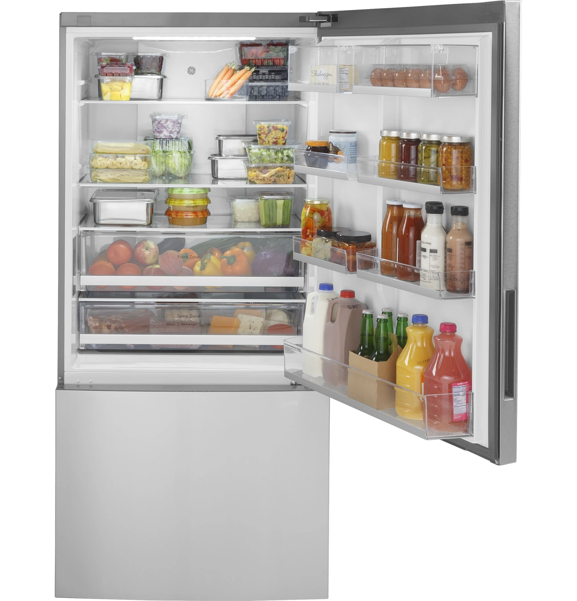 GE® 31 in. 17.7 Cu. Ft. Stainless Steel Counter Depth Bottom GE® 31 in. 17.7 Cu. Ft. Stainless Steel Counter Depth Bottom