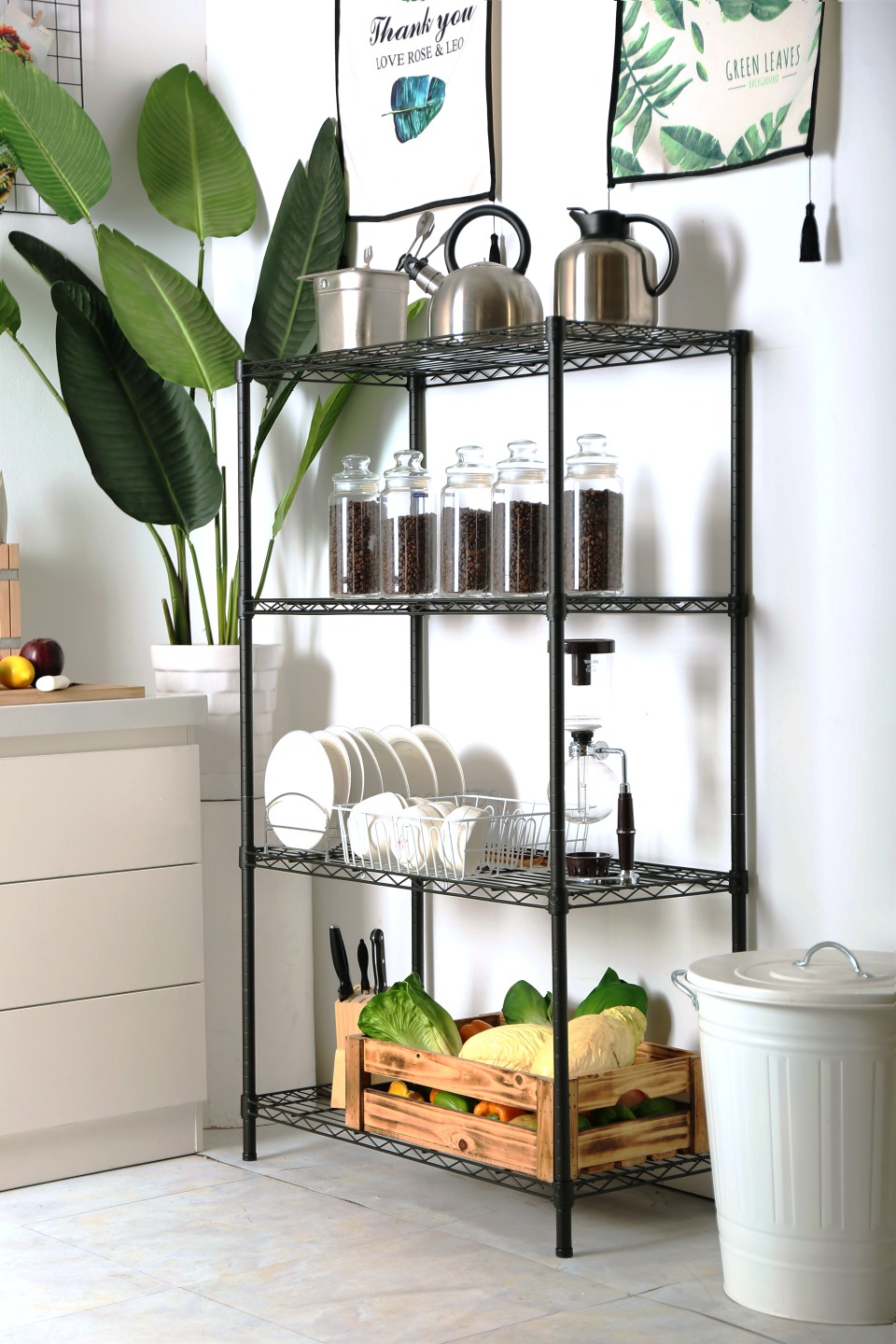 lowes storage racks on Style Selections 14 In D X 35 7 In W X 53 In H 4 Tier Steel Utility Shelving Unit In The Freestanding Shelving Units Department At Lowes Com