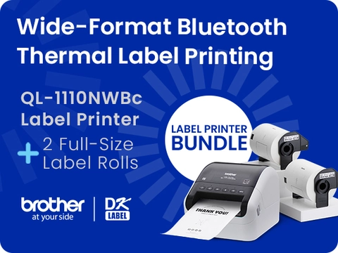 QL-1110NWBCV2 Wide-Format Thermal Label Printer Bundle | Brother