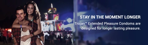 Trojan Extended Pleasure Climax Control Extended Pleasure Condoms - 12 Count 