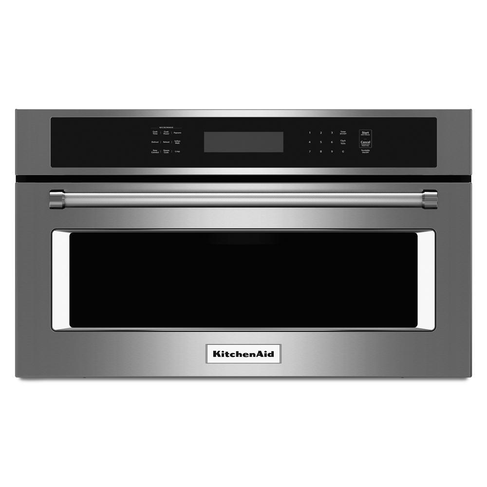 KitchenAid 1000 Watt Built-In Low Profile Microwave with Standard Trim Kit  in Stainless Steel