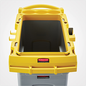 Rubbermaid Yellow Janitorial Slim Jim Caddy Bag Trash Can Organizer 2032951