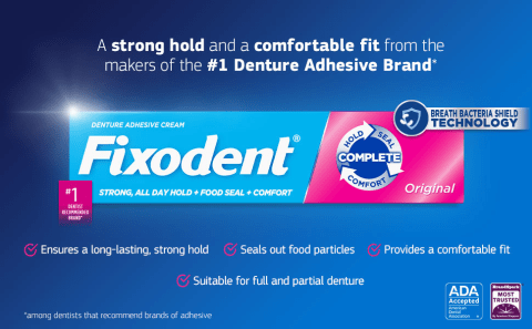 A strong hold comfortable fit from the makers of the  #1 Dentist Adhesive Brand