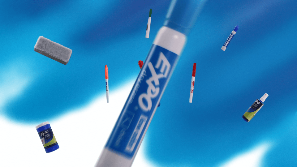 thumbnail video image 7 of EXPO Dry Erase Markers, Whiteboard Markers with Low Odor Ink, Fine Tip, Assorted Vibrant Colors, 21 Count, 7 of 7