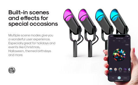 Built-in scenes and effects for special occasions.