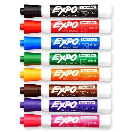 Expo - Blue, Green, Orange, Pink & Yellow Bullet Tip Neon 5 Pack Dry Erase  Markers - 57433161 - MSC Industrial Supply