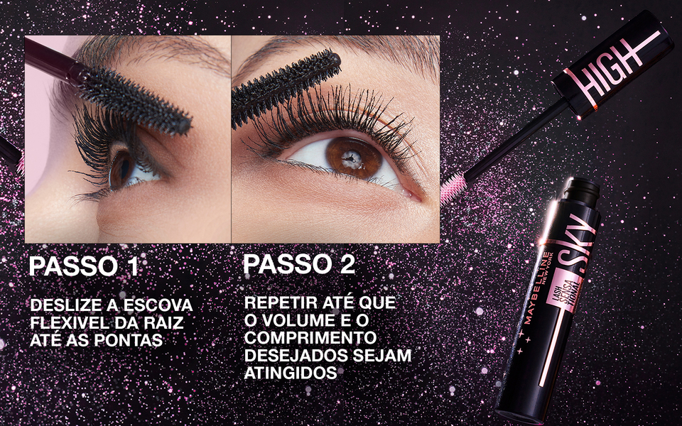 Máscara de Cílios Lash Sensational Sky High Cosmic Black Lavável