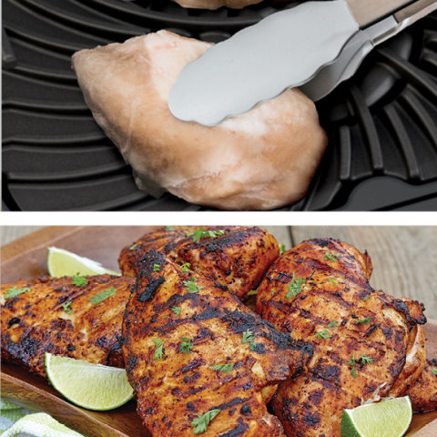 Frozen to char-grilled