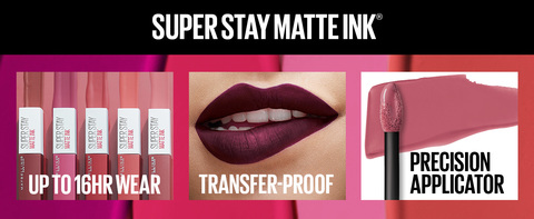  Maybelline Super Stay Matte Ink Liquid Lipstick Makeup, Long  Lasting High Impact Color, Up to 16H Wear, Innovator, Cardinal Red, 1 Count  : Beauty & Personal Care