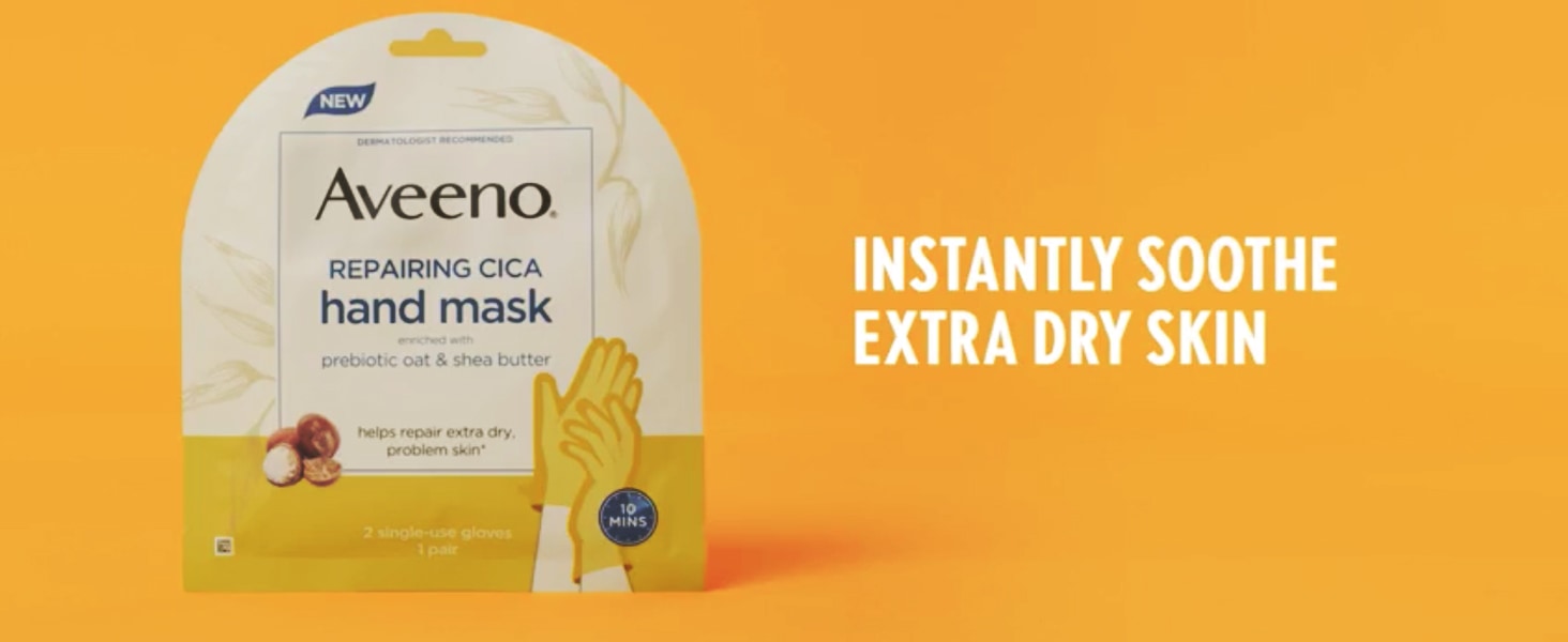 Aveeno Skin Relief Repairing Hand Mask For Dry Skin (1 Pair of Gloves) detail 5