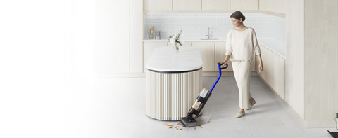 Dyson WashG1 Wet Cleaner in Matte Black and Ultra Blue