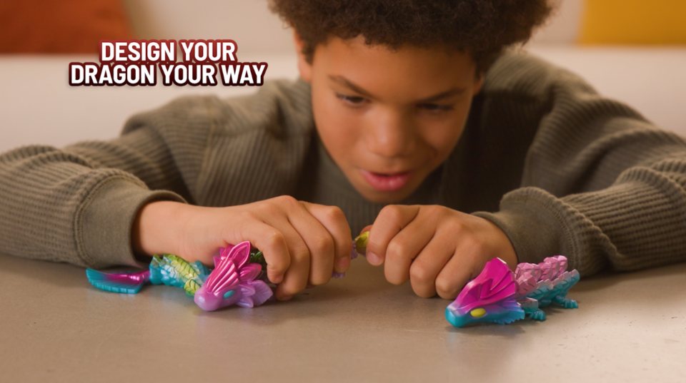 CrystaLynx Dragons, 9inch Collectible Articulated Dragon Fi