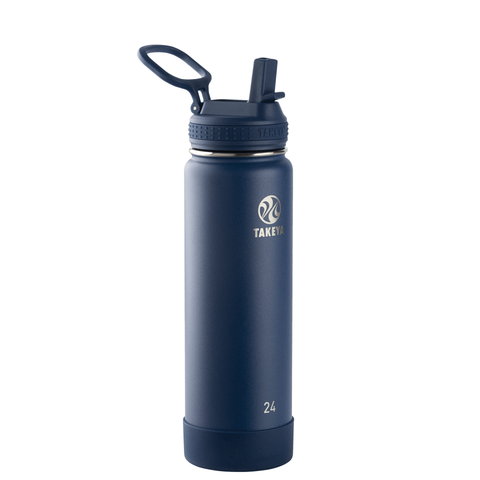  Takeya Actives Insulated Stainless Steel Water Bottle with  Straw Lid, 32 Ounce, Ice Blue : Everything Else