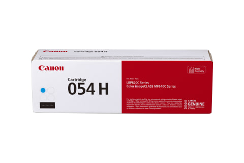 Canon 054H Original High Yield Laser Toner Cartridge - Cyan - 1