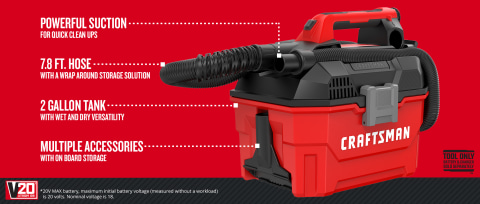 Craftsman discount vacuum battery