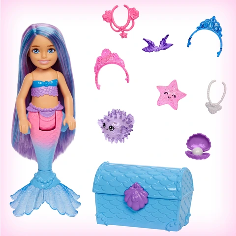 Barbie Mermaid Power Doll & Accessories, Chelsea Small Doll with