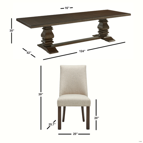 Table and Chair dimensions