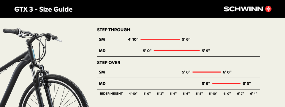 Schwinn 700c Schwinn Bike Size Chart Adults Schwinn Men's GTX Best