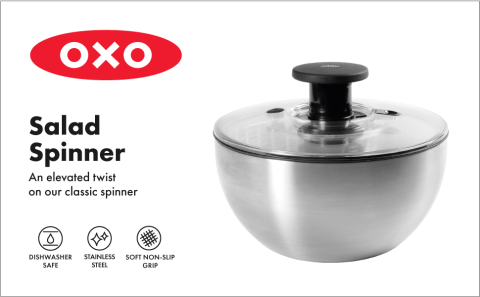 OXO Stainless Steel Salad Spinner | Bloomingdale's