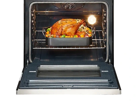 Samsung - NX58R9421ST - 5.8 cu. ft. Convection Slide-in Gas Range