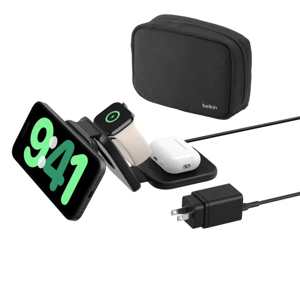 Belkin BOOST↑CHARGE™ PRO 3-in-1 Wireless Belkin BoostCharge Pro MagSafe 3-in-1 Wireless Charger for