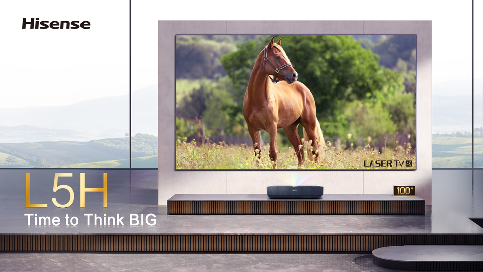 thumbnail video image 2 of Hisense L5H 2700-Lumen UHD 4K UST Laser Smart Home Projector w/ 120in ALR Screen, 2 of 22