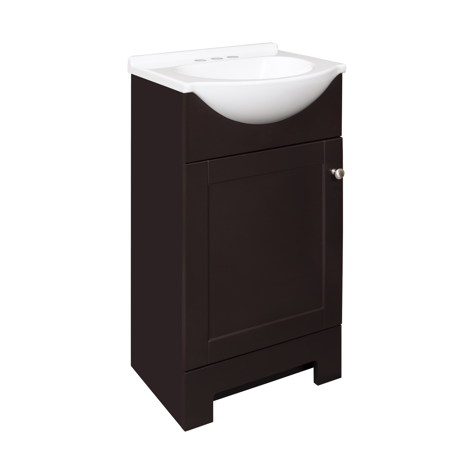 Style Selections Euro 18 In Espresso Euro Sink Single Sink Bathroom Vanity With White Cultured Marble Top In The Bathroom Vanities With Tops Department At Lowescom Style Selections Euro 18 In Espresso Euro Sink Single Sink Bathroom Vanity With White Cultured Marble Top In The Bathroom Vanities With Tops Department At Lowescom