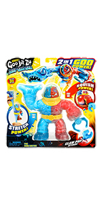 HEROES OF GOO JIT ZU Deep Goo Sea Tyro Double Goo Pack. Stretchy, Squishy  6.5 Tyro Figure with 2 in 1 Goo Power and Claw Pop Attack Weapon