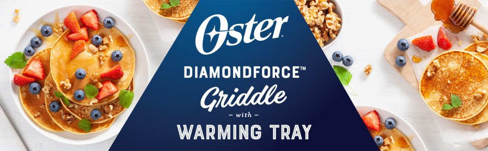 Oster DiamondForce 10-inch x 20-inch Nonstick Electric Griddle with ...