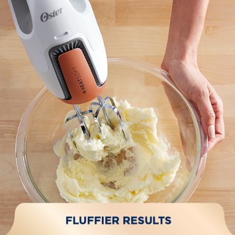 Best Buy: Oster FPSTHMNC-WS HeatSoft 7-Speed Hand Mixer White/Gray  FPSTHMNC-WS