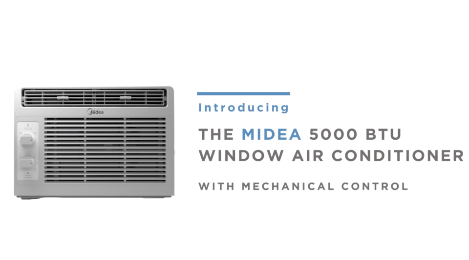 Midea 5,000 BTU 150 Sq Ft Mechanical Window Air Conditioner, White