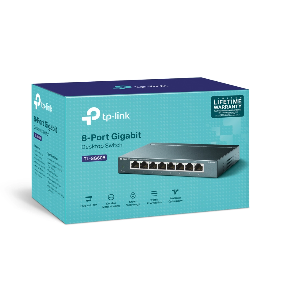 [時間限定価格]TP-Link 8-Port Gigabit TL-SG108 | 8ポート ギガビット デスクトップスイッチ | TP-Link