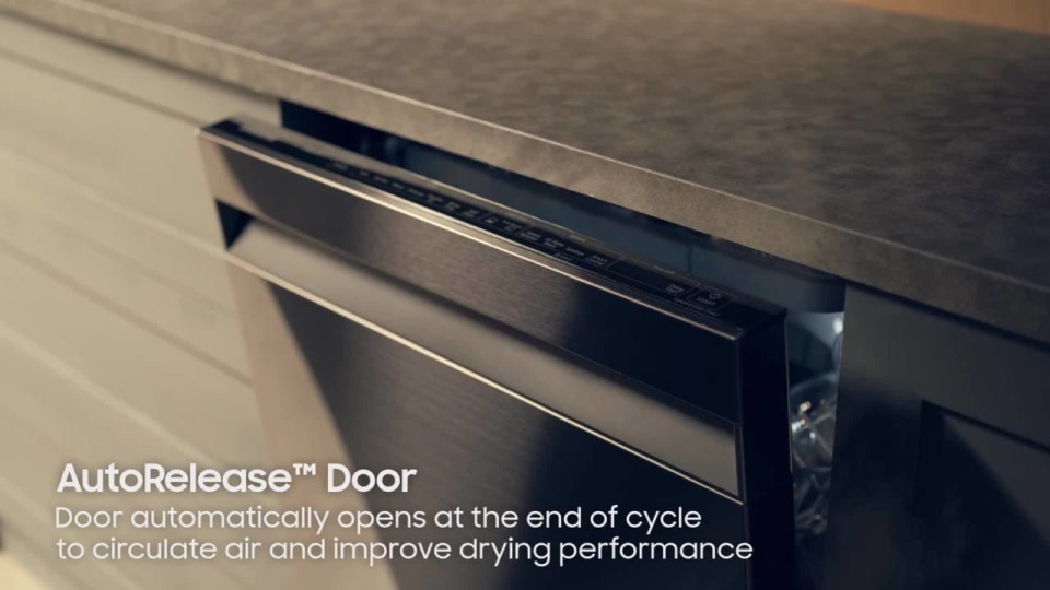 thumbnail video image 6 of Samsung DW80R9950QN 39 dBA Bespoke Smart Navy Linear Wash Dishwasher, 6 of 8