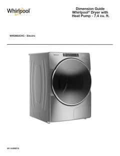 Whirlpool 27 in. 7.4 cu. ft. Stackable Ventless Hybrid Heat Pump Electric  Dryer with Sensor Dry - Chrome Shadow