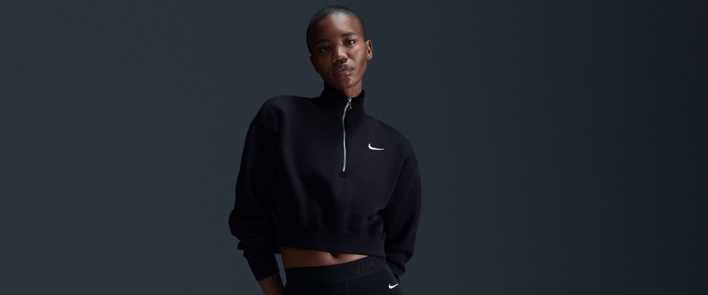 Nike Women's Sportswear Phoenix Fleece Oversized 1/2-Zip Crop