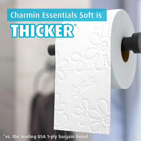 Charmin Essentials Soft is THICKER*