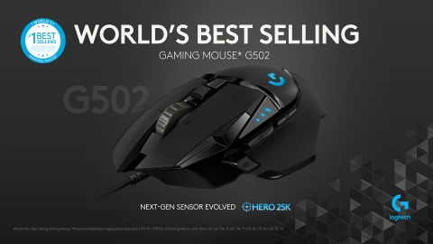 Logitech G502 HERO High Performance Gaming Mouse - Black