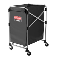 Rubbermaid 8-Bushel Collapsible X-Cart, Black